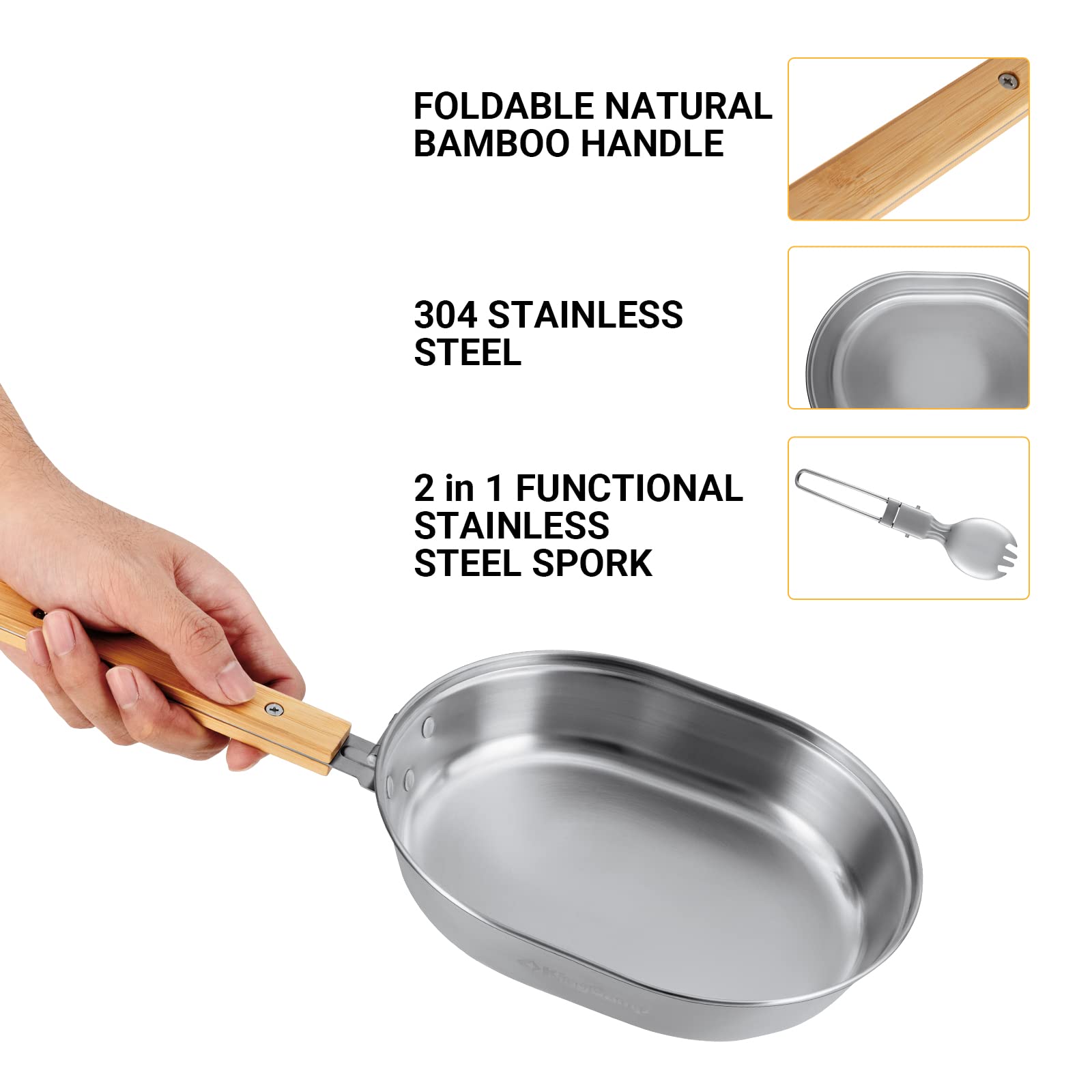 kingcamp-stainless-steel-portable-food-container-mess-kit image 3