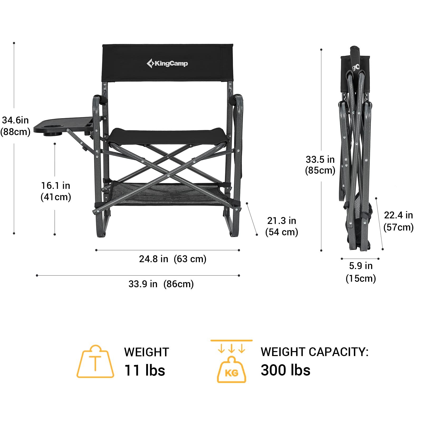 kingcamp-ash-b30-heavy-duty-director-s-chair-with-side-table-300-lbs-capacity-do image 7
