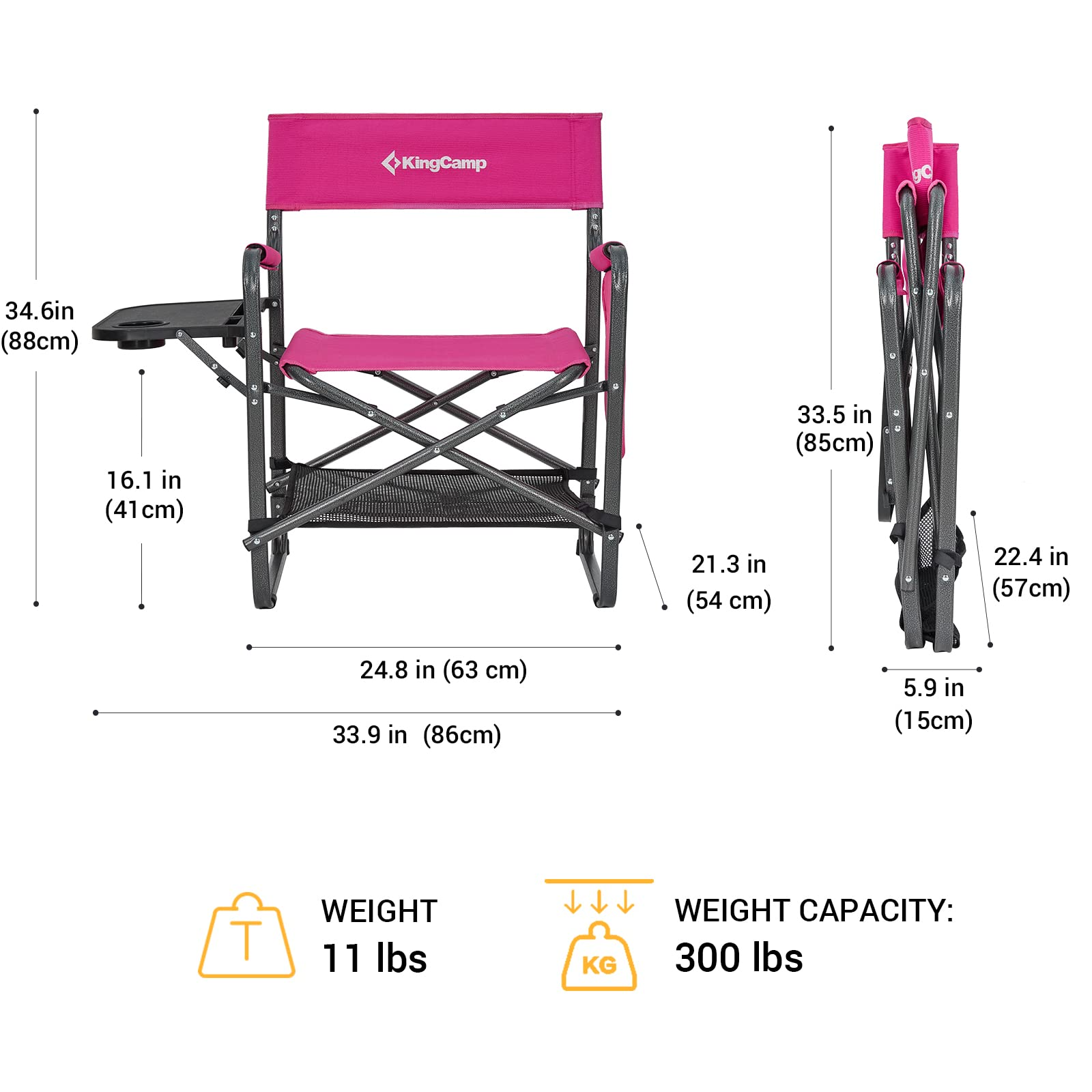 kingcamp-ash-b30-heavy-duty-director-s-chair-with-side-table-300-lbs-capacity-do image 8