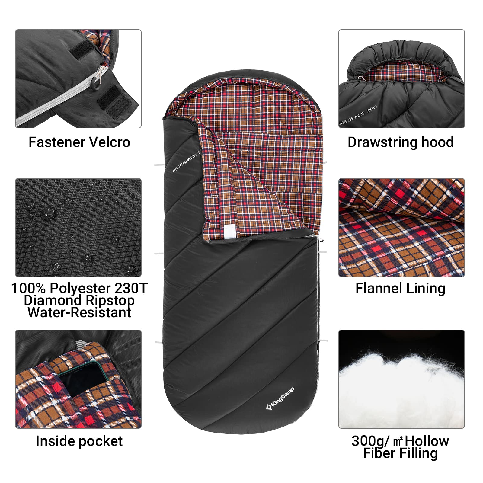 kingcamp-youth-extra-wide-sleeping-bag image 8