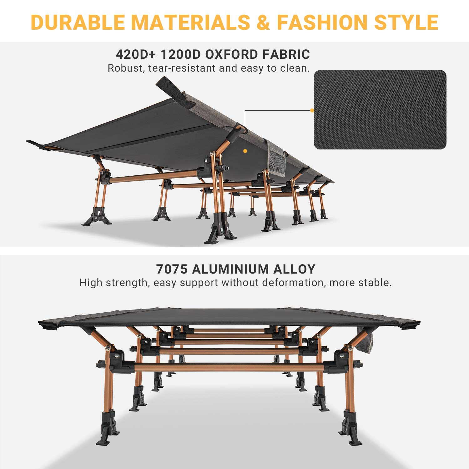kingcamp-compact-folding-camping-cot-with-250kg-capacity image 4