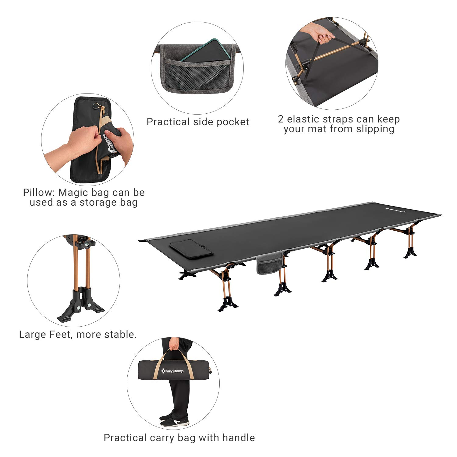 kingcamp-compact-folding-camping-cot-with-250kg-capacity image 5