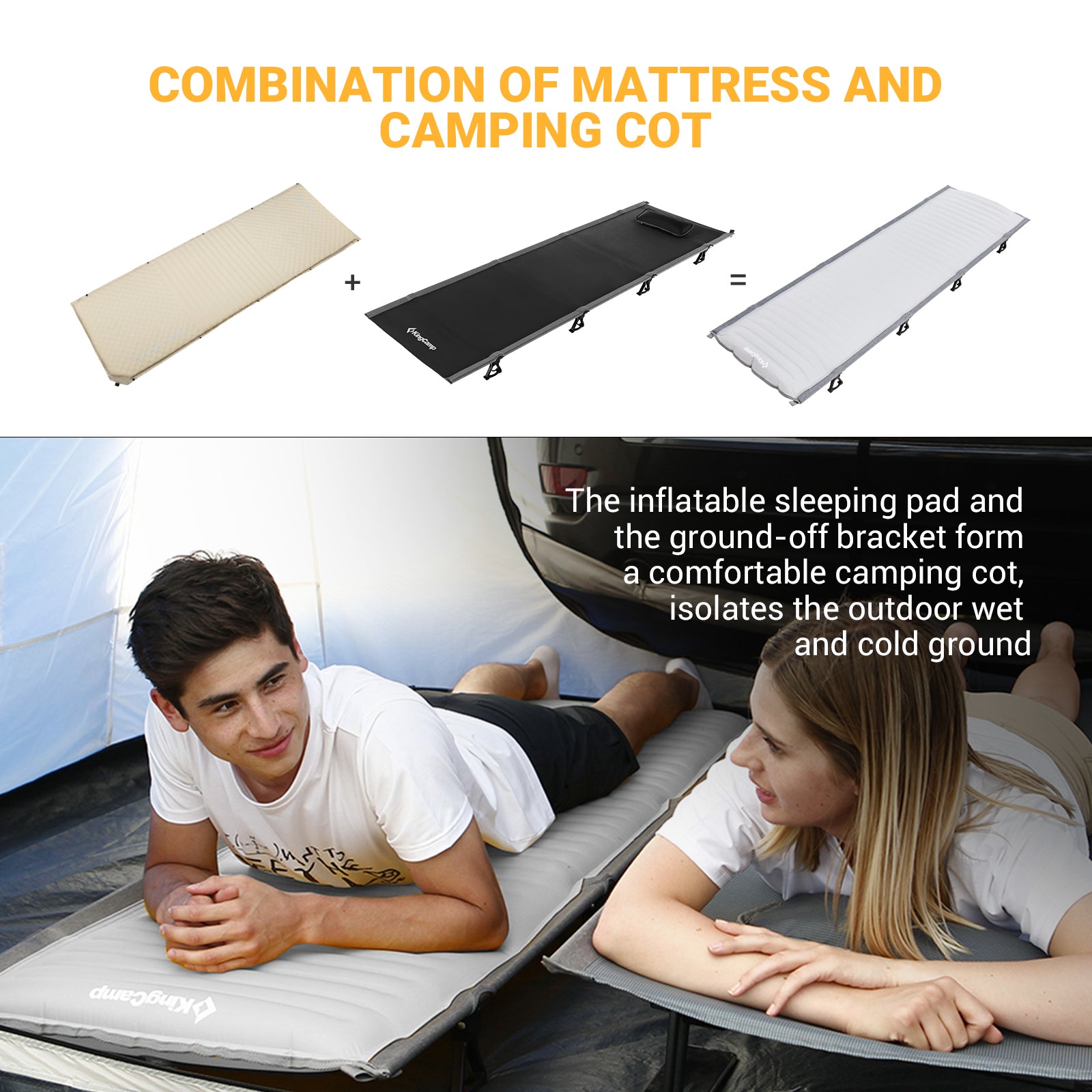 kingcamp-ultralight-oversized-folding-camping-cot-with-integrated-air-mattress image 3