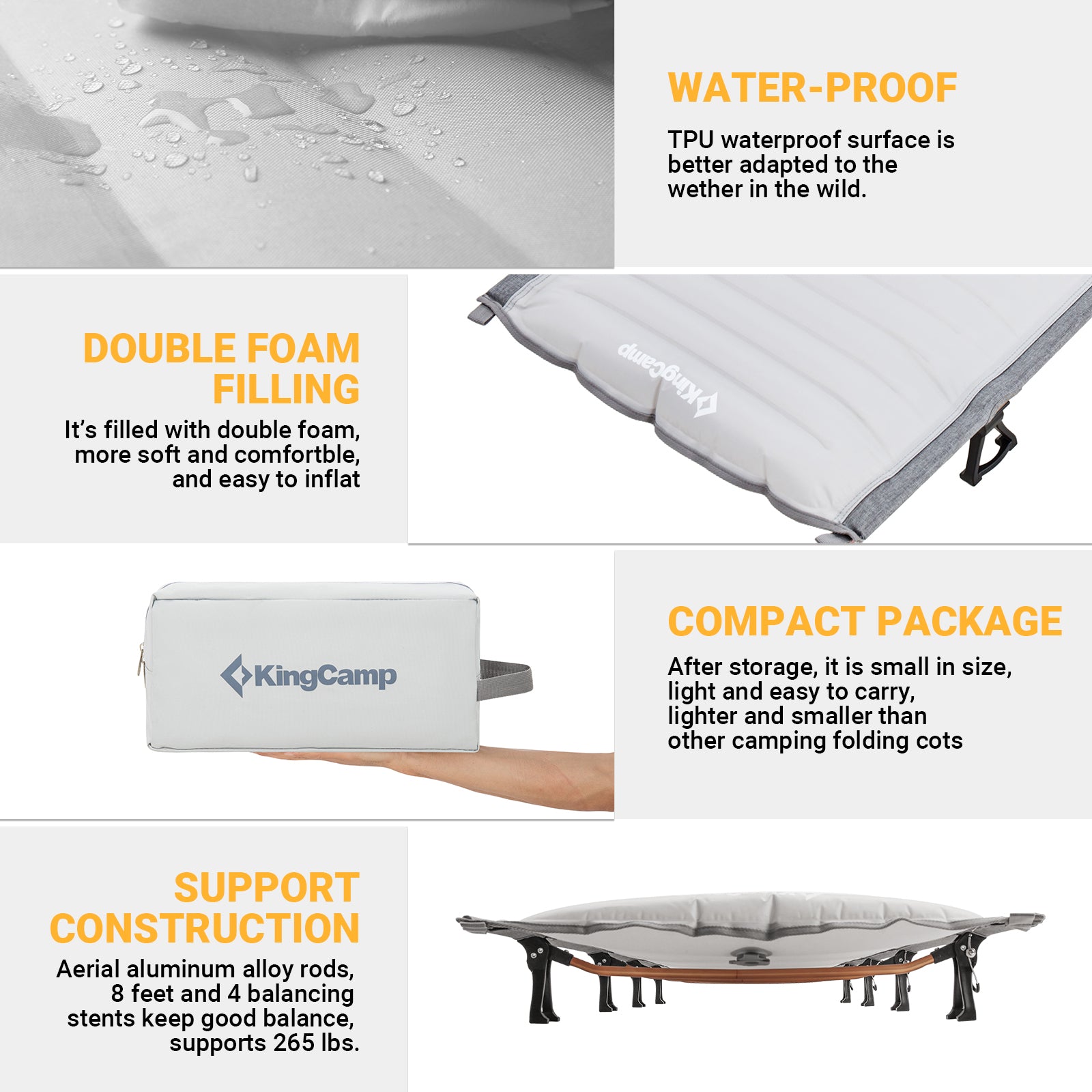 kingcamp-ultralight-oversized-folding-camping-cot-with-integrated-air-mattress image 5