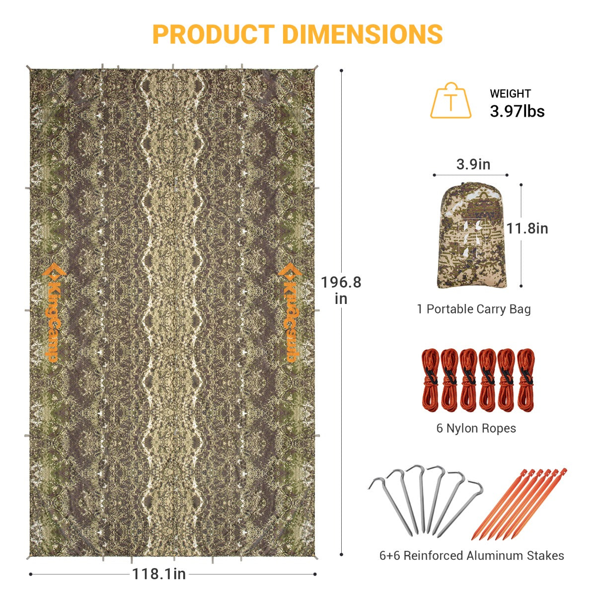 kingcamp-lightweight-tent-tarp-hammock-shade image 3