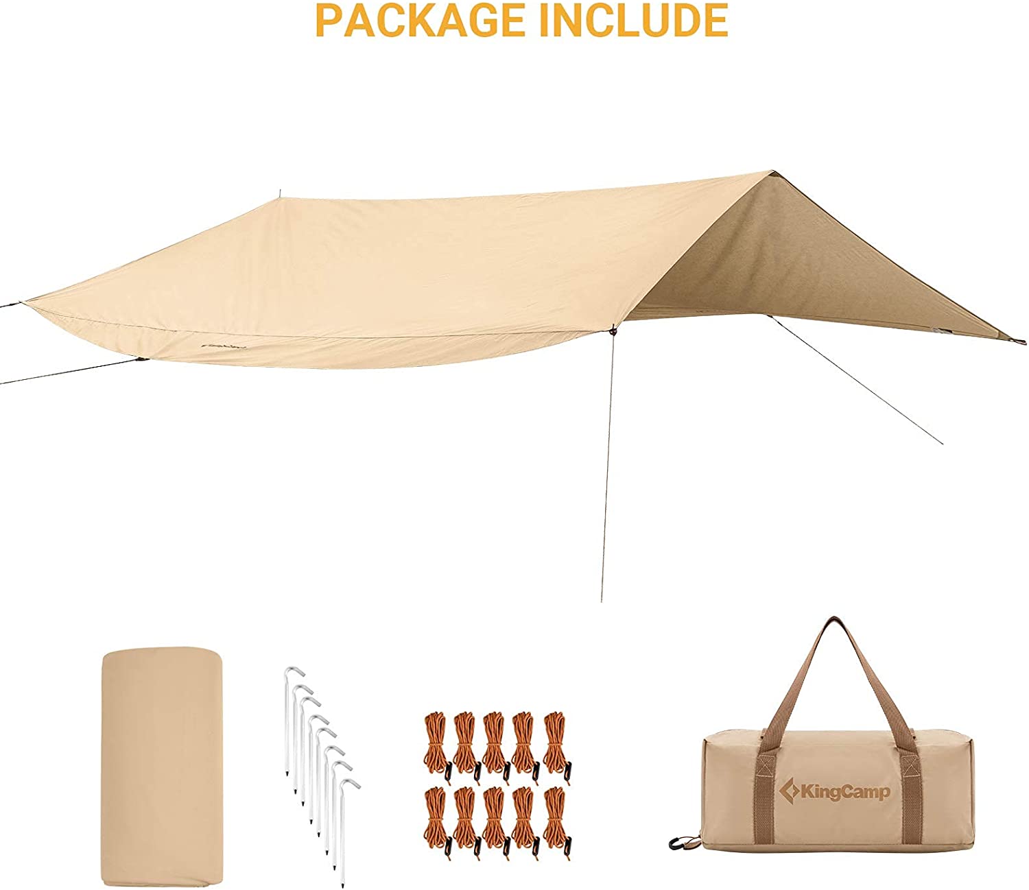 kingcamp-waterproof-ultra-lightweight-tent-tarp-with-upf-50-1-person image 3