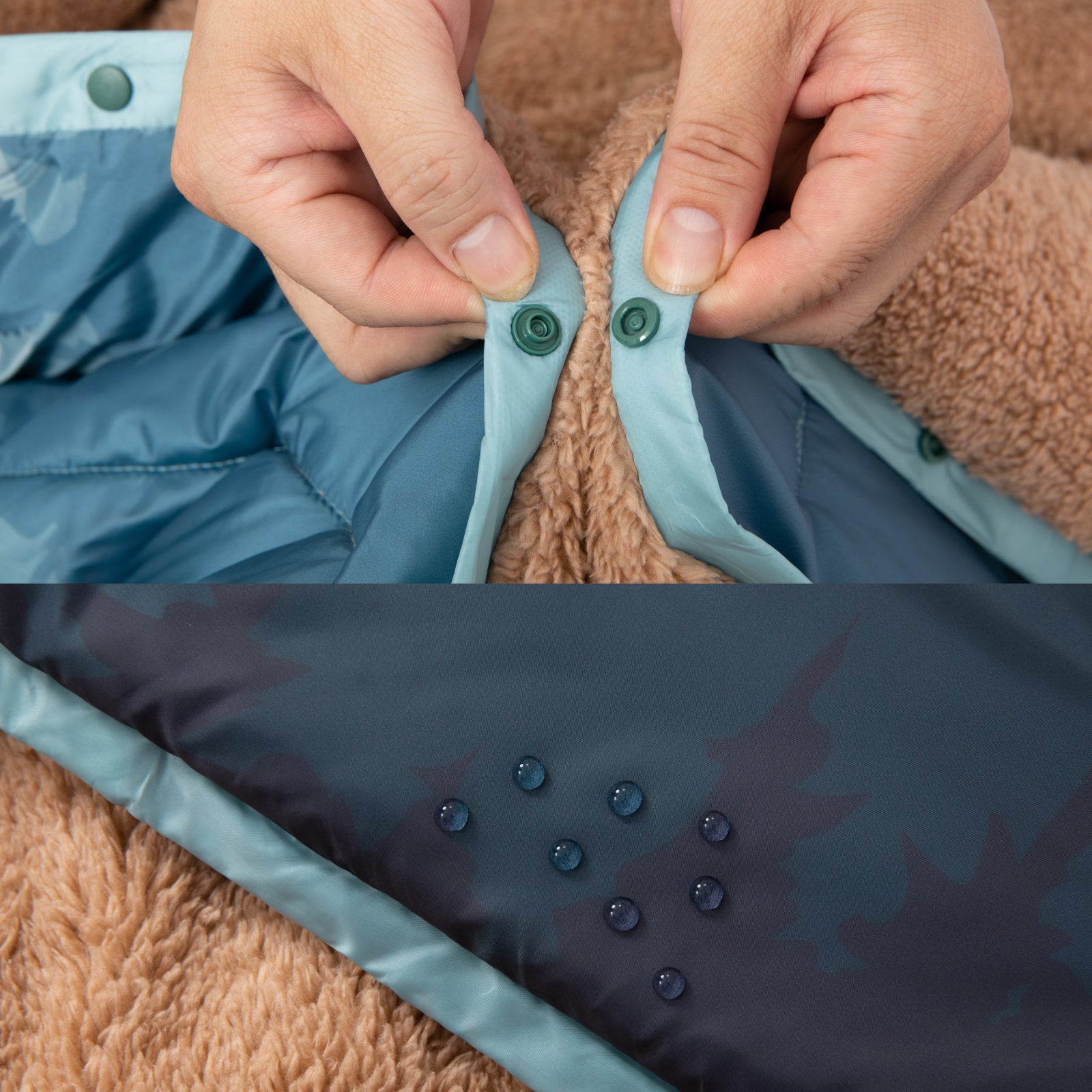 kingcamp-printed-sherpa-fleece-camping-blanket-bohemian-style-double-layer-warmt image 5