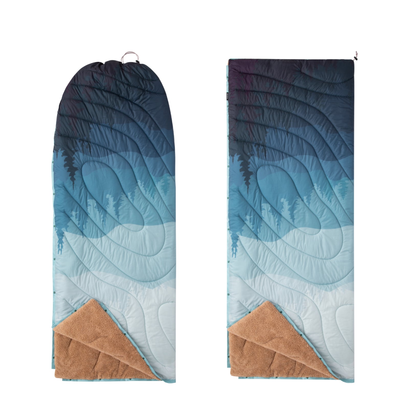 kingcamp-printed-sherpa-fleece-camping-blanket-bohemian-style-double-layer-warmt image 7