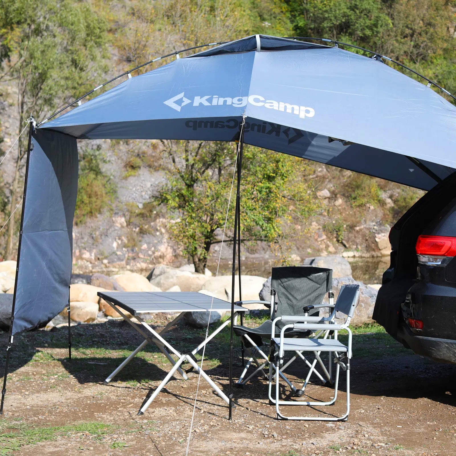 kingcamp-beach-suv-awning-shelter-waterproof-2-3-person-easy-setup-with-poles image 2