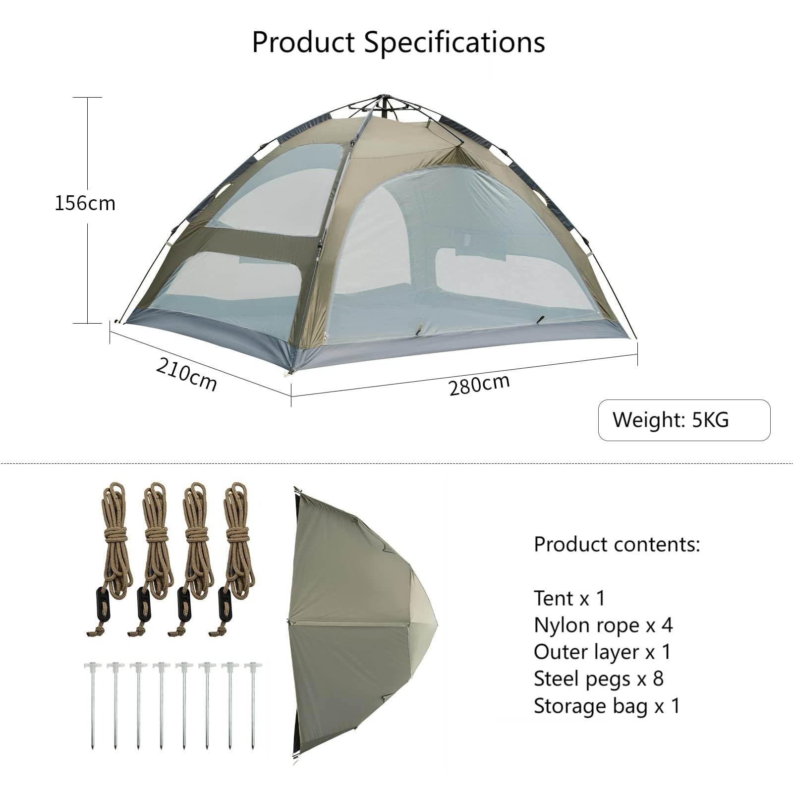 kingcamp-quick-open-5-person-pop-up-camping-tent-instant-setup-spacious-family-s image 5