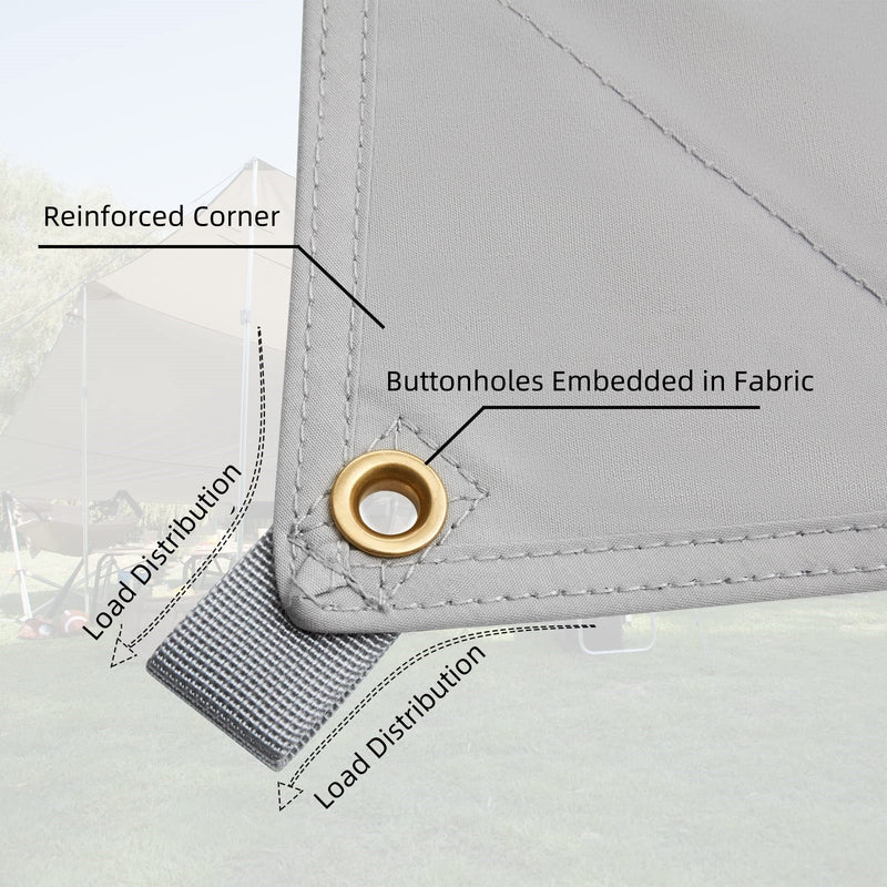 kingcamp-khan-palace-plus-tent-tarp-15-wind-resistant-t-c-fabric-canopy image 4