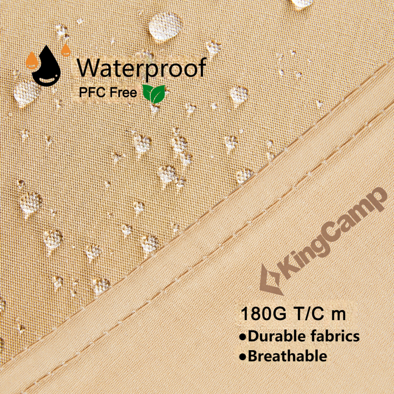 kingcamp-hexagonal-large-camping-tent-tarp-durable-t-c-fabric-sun-shelter image 4