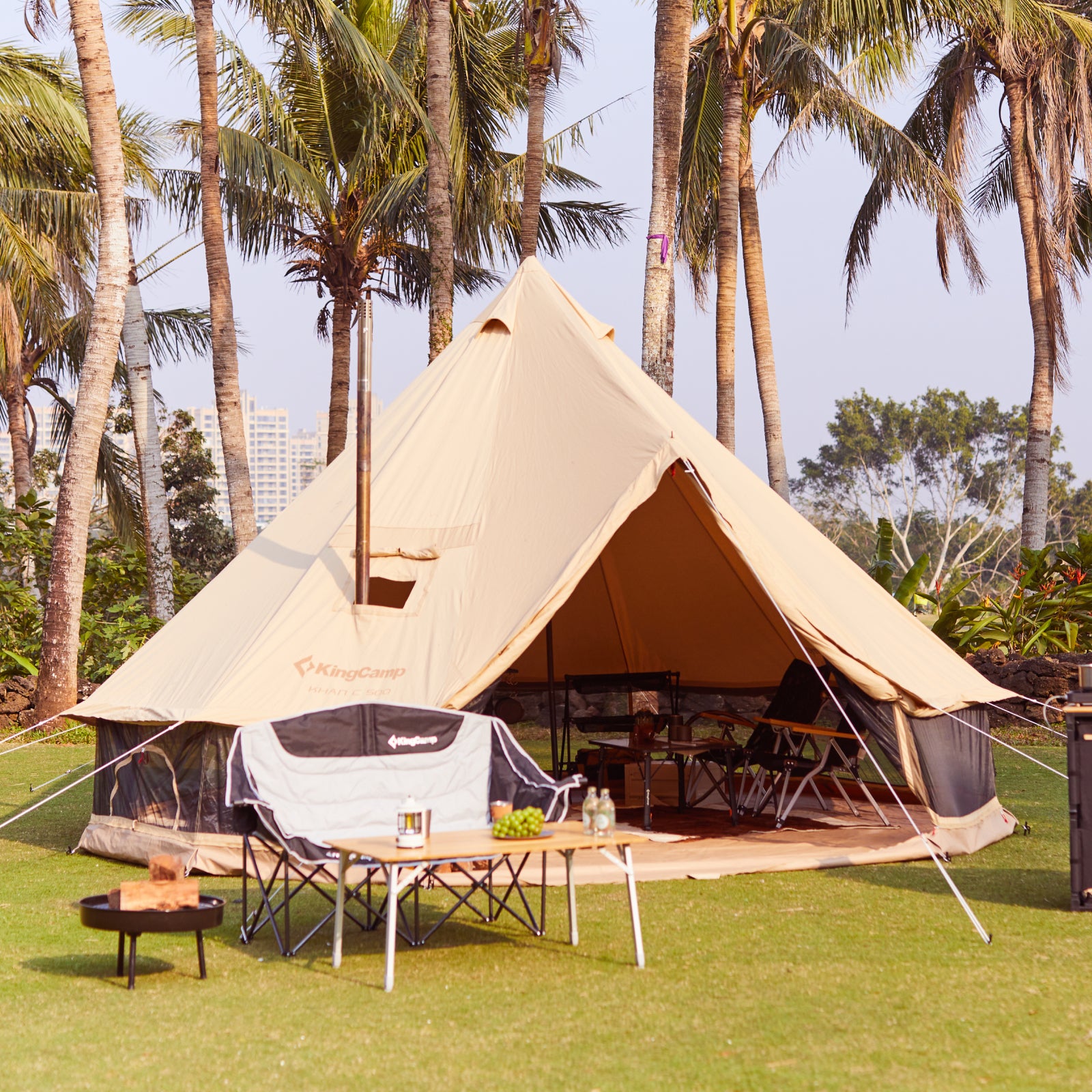 kingcamp-khan-c-400-500-4-season-bell-tent-poly-cotton-canvas-glamping-tent-with image 3