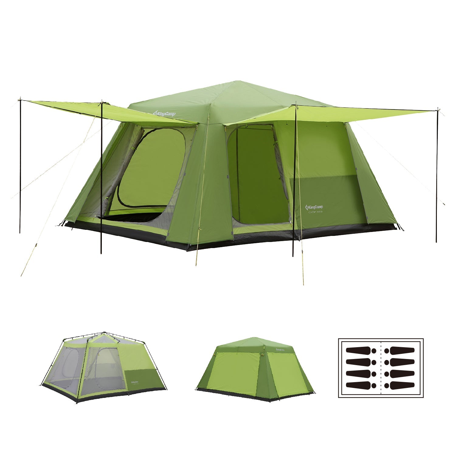 kingcamp-family-camping-tent-for-8-person-with-removable-divider-and-two-awnings image 1
