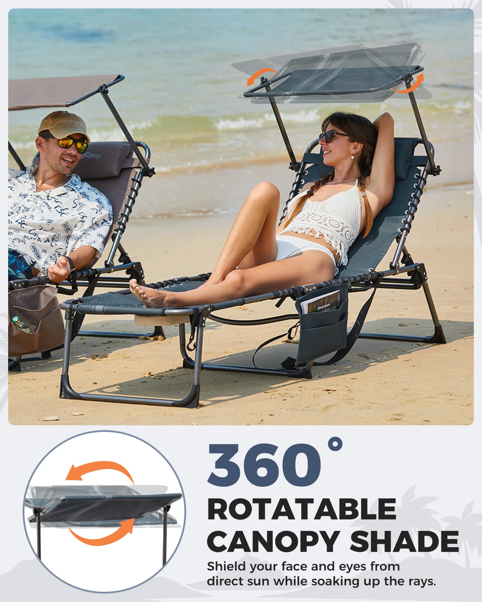 kingcamp-magnolia-b10-plus-backpack-chaise-lounge-with-adjustable-canopy-and-fac image 2