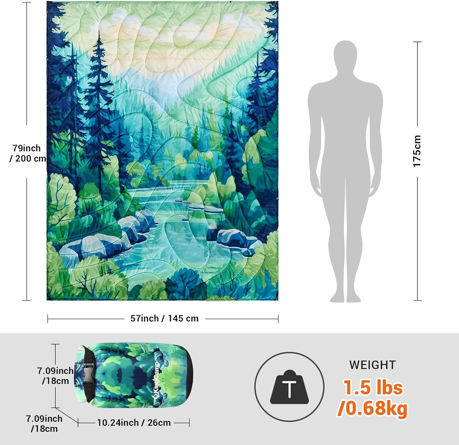 kingcamp-smart-150-travel-blanket-multifunctional-throw-and-emergency-sleeping-b image 3