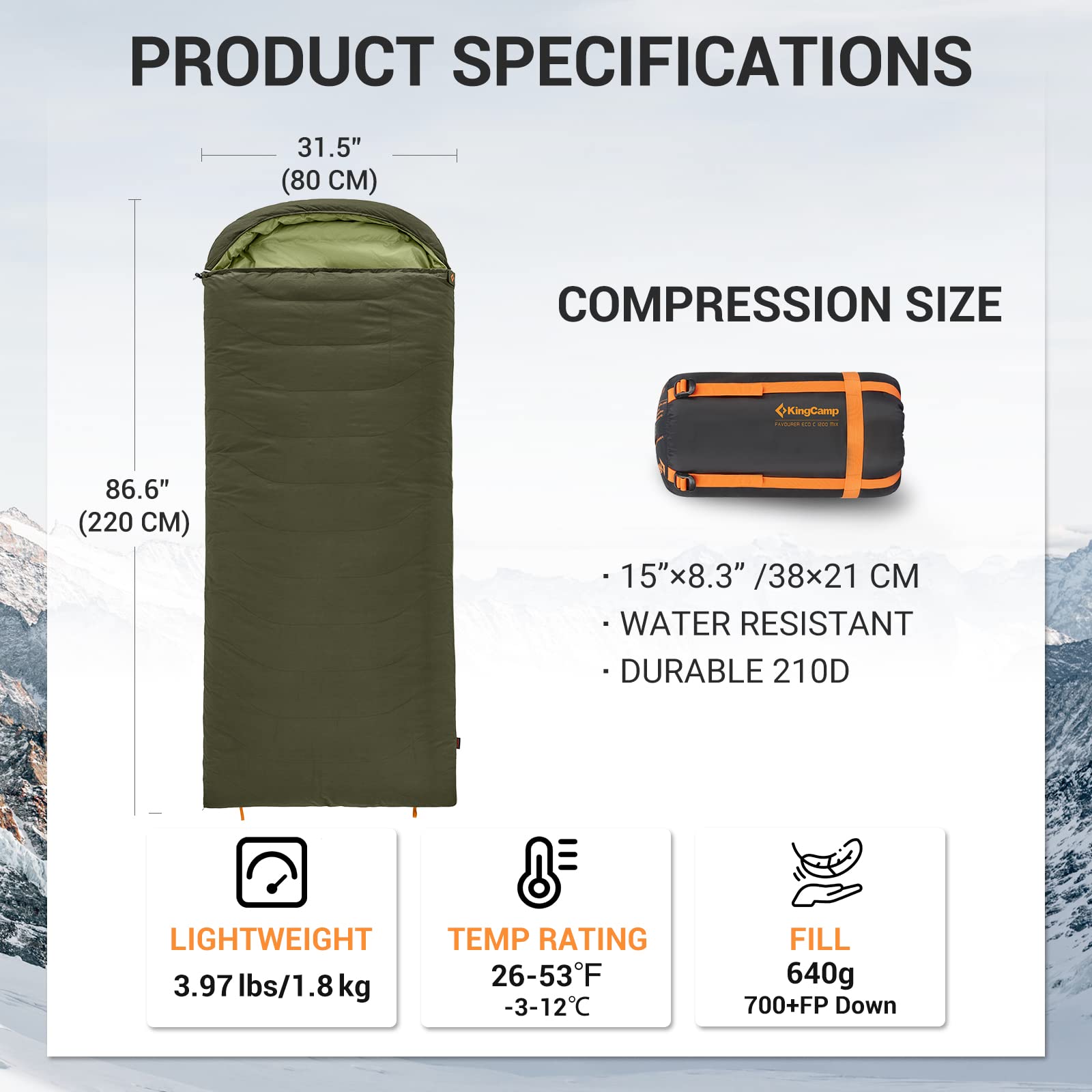 kingcamp-favourer-eco-0-degree-sleeping-bag image 2