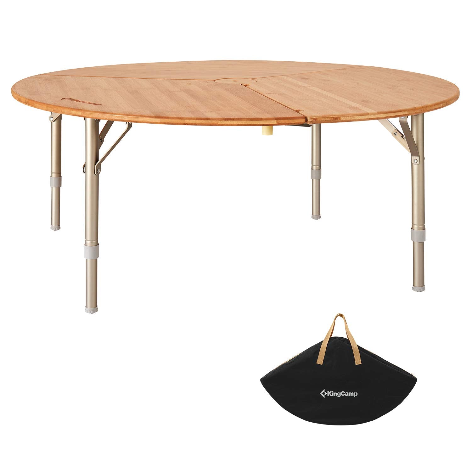 kingcamp-bamboo-round-folding-table image 1