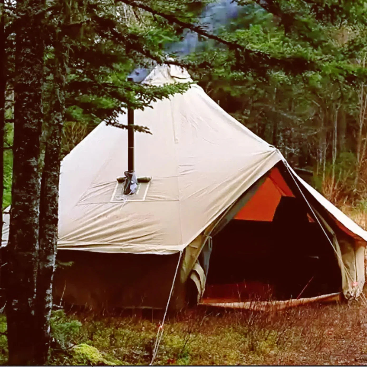 kingcamp-khan-4-season-canvas-bell-tent-with-stove-bundle-kt2010-8-person-glampi image 4