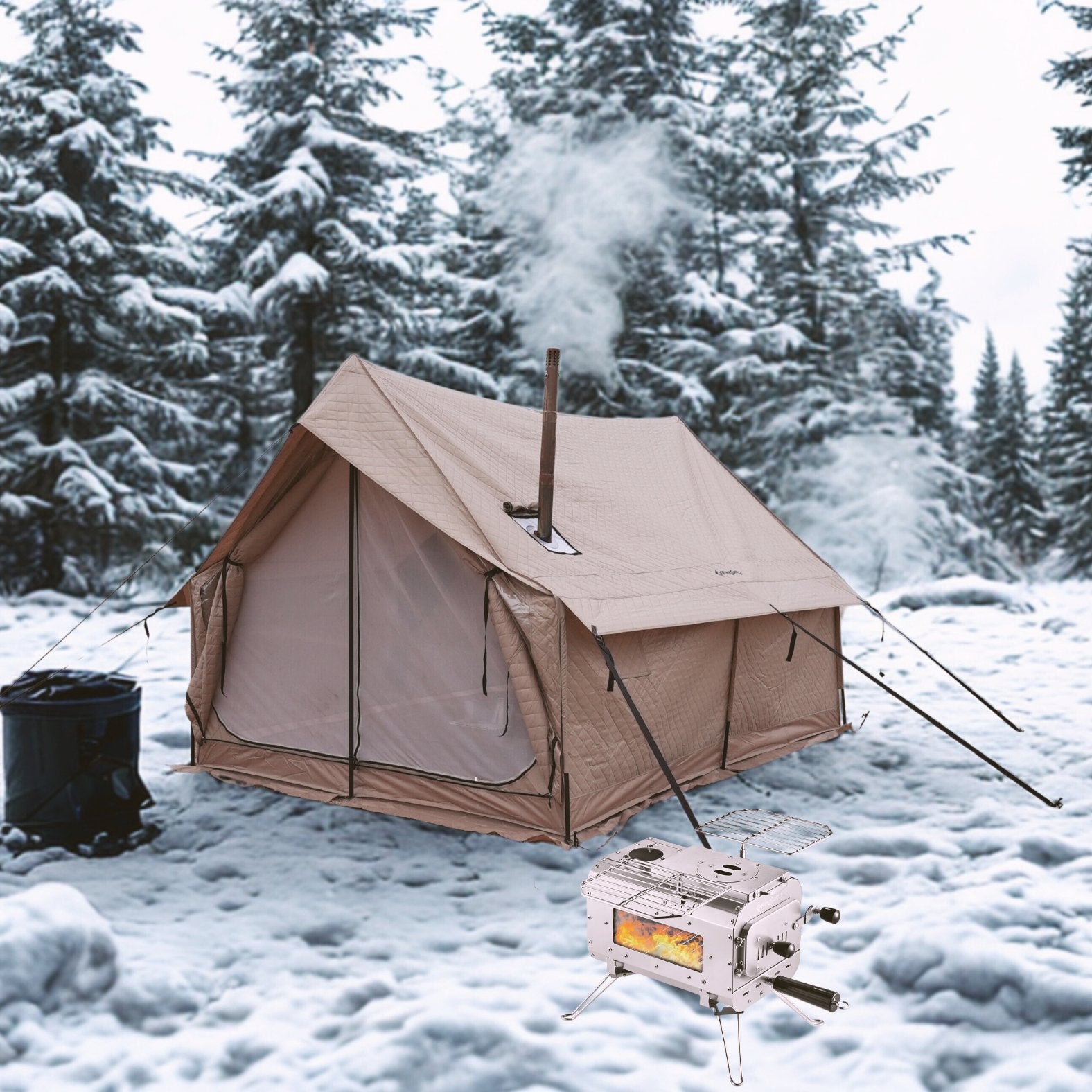 kingcamp-winter-camping-bundle-with-insulated-quilted-tent-and-stove image 1